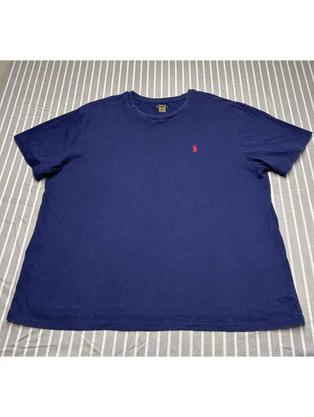 Polo Ralph Lauren Mens Shirt Size XXL Blue Custom Fit Logo Short Sleeve